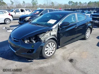 2012 Hyundai Elantra GLS PZEV with VIN KMHDH4AE3CU321695, listed as a IAAI auction lot 41675612 with 105,694 mi miles. Bid and sale history available at carsss.com. Image 2.
