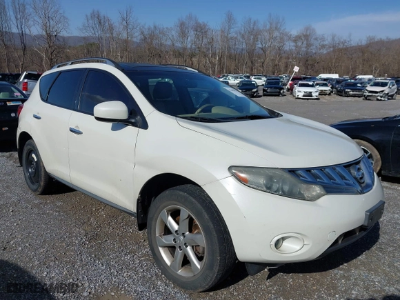 2009 Nissan Murano SL with VIN JN8AZ18W39W205559, listed as a IAAI auction lot 41688532 with 119,208 mi miles. Bid and sale history available at carsss.com. Image 6.