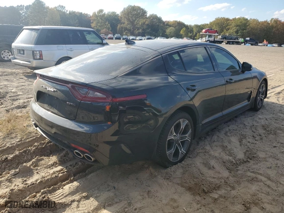 2021 Kia Stinger GT-Line with VIN KNAE15LA6M6088735, listed as a Copart auction lot 76973824 with 68,419 mi miles and Salvage Title. Bid and sale history available at carsss.com. Image 3.