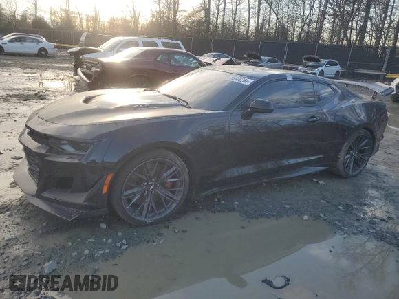 2021 Chevrolet Camaro ZL1 with VIN 1G1FK1R61M0103847, listed as a Copart auction lot 85646264 with 34,180 mi miles and Salvage Title. Bid and sale history available at carsss.com. Image 1.