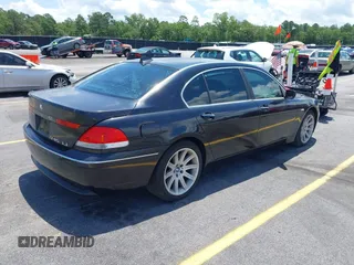 2005 BMW 7 Series 745Li with VIN WBAGN63545DS59212, listed as a IAAI auction lot 42510606 with 124,395 mi miles and . Bid and sale history available at DreamBid. Image 4.
