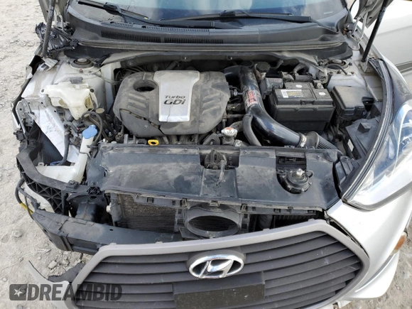 2016 Hyundai Veloster Turbo with VIN KMHTC6AE5GU275735, listed as a Copart auction lot 82707824 with 105,870 mi miles and Salvage Title. Bid and sale history available at carsss.com. Image 13.