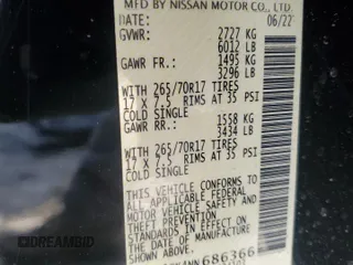 2022 Nissan Frontier Pro-4X z VIN 1N6ED1EK4NN686366, wystawiony jako Copart lot #46265815 z przebiegiem 50 753 mil mil oraz Szkoda całkowita • Salvage title. Historia ofert i sprzedaży dostępna na DreamBid. Obrazek 15.