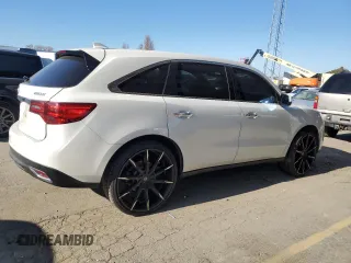 2016 Acura MDX with VIN 5FRYD3H25GB006398, listed as a Copart auction lot 88150515 with 115,596 mi miles and Clean Title. Bid and sale history available at carsss.com. Image 3.