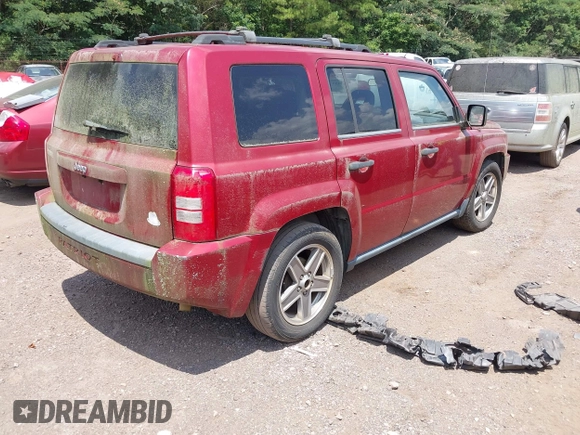 2008 Jeep Patriot Sport with VIN 1J8FT28W28D593587, listed as a IAAI auction lot 42563483 with 340,431 mi miles and . Bid and sale history available at DreamBid. Image 4.