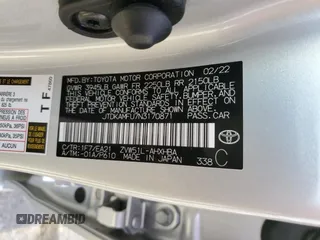 2022 Toyota Prius L Eco with VIN JTDKAMFU7N3170871, listed as a Copart auction lot 49446105 with 29,417 mi miles and Salvage Title. Bid and sale history available at carsss.com. Image 14.