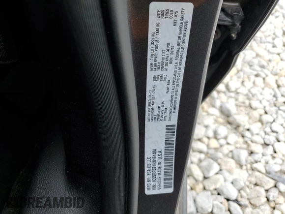 2022 Ram 1500 Big Horn z VIN 1C6SRFBT1NN161404, wystawiony jako Copart lot #58393385 z przebiegiem 42 740 mil mil oraz Szkoda całkowita • Salvage title. Historia ofert i sprzedaży dostępna na DreamBid. Obrazek 13.