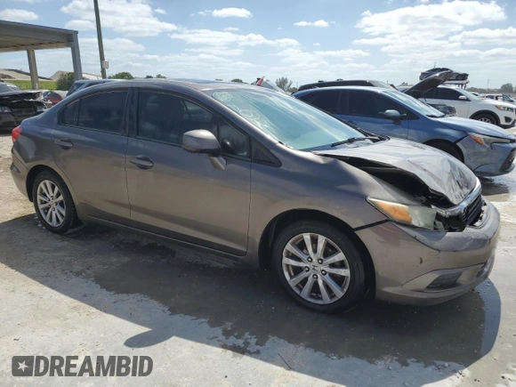 2012 Honda Civic EX with VIN 2HGFB2F80CH514042, listed as a Copart auction lot 54884795 with Not Provided miles and Clean Title. Bid and sale history available at DreamBid. Image 4.