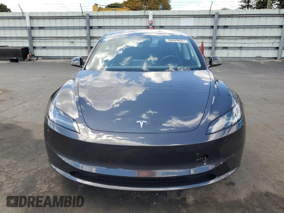 2025 Tesla Model 3 Long Range with VIN 5YJ3E1EA1SF938356, listed as a Copart auction lot 50609695 with 807 mi miles and Salvage Title. Bid and sale history available at DreamBid. Image 5.