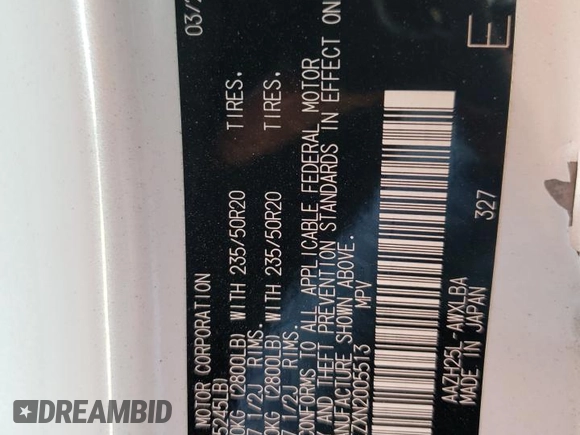 2022 Lexus NX 350h Luxury with VIN JTJHKCEZXN2005513, listed as a Copart auction lot 49705234 with 9,656 mi miles and . Bid and sale history available at DreamBid. Image 13.