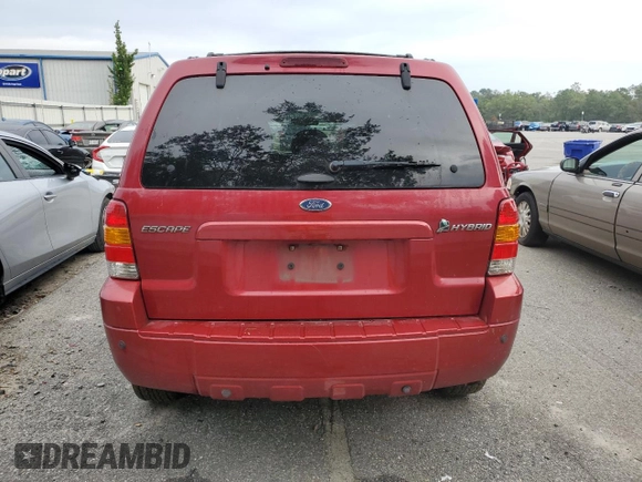 2006 Ford Escape Hybrid with VIN 1FMCU96H56KB68227, listed as a Copart auction lot 73813724 with 173,996 mi miles and Salvage Title. Bid and sale history available at carsss.com. Image 6.