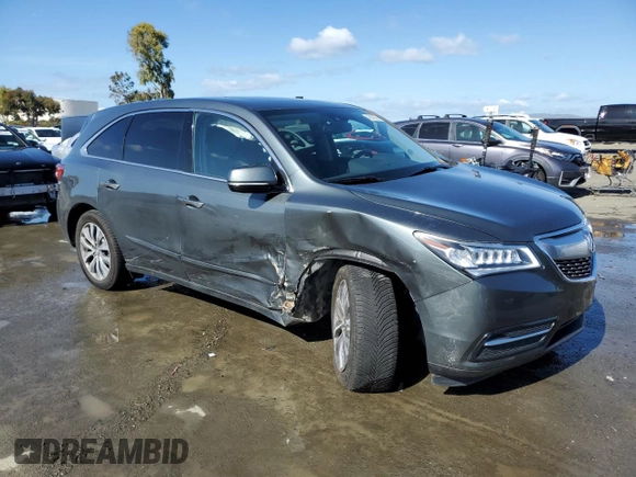 2015 Acura MDX Technology z VIN 5FRYD4H44FB011842, wystawiony jako Copart lot #45143275 z przebiegiem 165 525 mil mil oraz Szkoda całkowita • Salvage title. Historia ofert i sprzedaży dostępna na DreamBid. Obrazek 4.