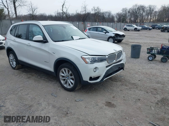 2017 BMW X3 xDrive28i with VIN 5UXWX9C36H0W68556, listed as a IAAI auction lot 41217277 with 120,572 mi miles and . Bid and sale history available at DreamBid. Image 1.