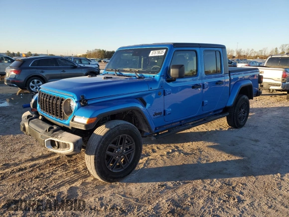 2024 Jeep Gladiator Sport z VIN 1C6HJTAG8RL127627, wystawiony jako Copart lot #87679635 z przebiegiem Nie podano mil oraz Nie do naprawy • Non repairable. Historia ofert i sprzedaży dostępna na DreamBid. Obrazek 1.