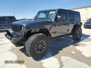 2024 Jeep Wrangler Willys with VIN 1C4RJXDG9RW286042, listed as a Copart auction lot 49459025 with 6,417 mi miles and Salvage title. Bid and sale history available at DreamBid. Image 1.