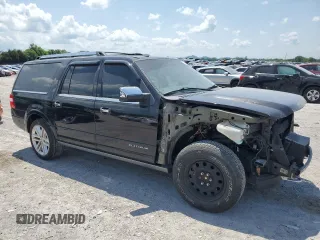 2016 Ford Expedition Max Platinum with VIN 1FMJK1MT7GEF21993, listed as a Copart auction lot 54780575 with 136,333 mi miles and Salvage title. Bid and sale history available at DreamBid. Image 4.