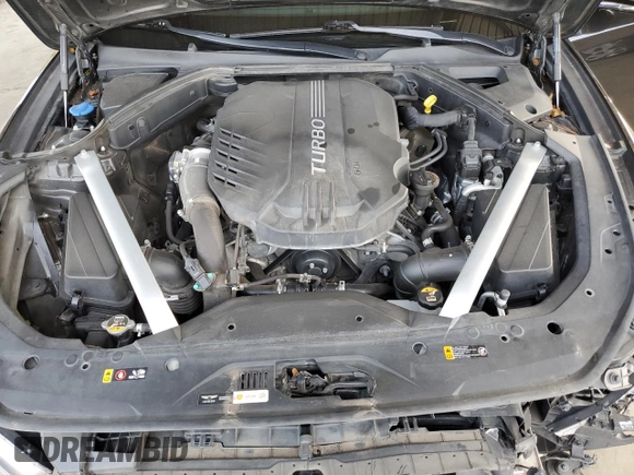 2019 Genesis G70 Advanced with VIN KMTG34LE9KU020958, listed as a Copart auction lot 78902674 with 104,144 mi miles and Salvage Title. Bid and sale history available at DreamBid. Image 12.
