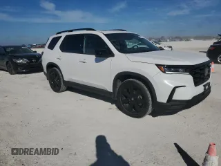 2025 Honda Pilot Black Edition with VIN 5FNYG1H93SB083838, listed as a Copart auction lot 43270875 with 3,304 mi miles and Salvage Title. Bid and sale history available at carsss.com. Image 4.