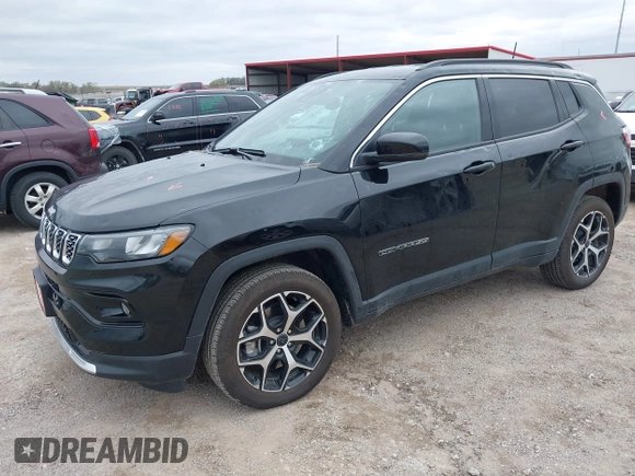2025 Jeep Compass Limited with VIN 3C4NJDCN3ST541115, listed as a IAAI auction lot 42125338 with 2,065 mi miles and . Bid and sale history available at DreamBid. Image 2.