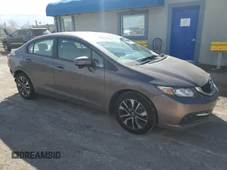 2015 Honda Civic EX with VIN 2HGFB2F80FH526907, listed as a Copart auction lot 46945025 with 78,764 mi miles and Salvage Title. Bid and sale history available at DreamBid. Image 4.