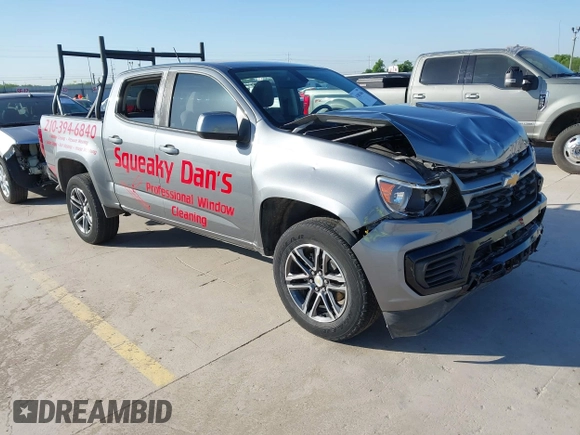 2021 Chevrolet Colorado 2WD Work Truck z VIN 1GCGSBEA4M1109275, wystawiony jako IAAI lot #41881866 z przebiegiem 62 077 mil mil oraz . Historia ofert i sprzedaży dostępna na DreamBid. Obrazek 1.