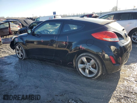2012 Hyundai Veloster w/Gray Int with VIN KMHTC6AD0CU066677, listed as a Copart auction lot 46418575 with 145,735 mi miles and Salvage title. Bid and sale history available at DreamBid. Image 2.