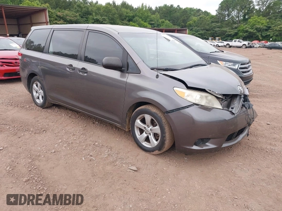 2014 Toyota Sienna L with VIN 5TDZK3DC8ES470837, listed as a IAAI auction lot 42426844 with 302,661 mi miles and . Bid and sale history available at DreamBid. Image 1.