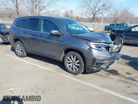 2021 Honda Pilot EX-L with VIN 5FNYF6H54MB028203, listed as a IAAI auction lot 41641116 with 46,755 mi miles and . Bid and sale history available at DreamBid. Image 1.