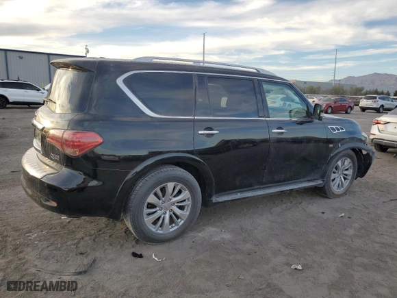 2017 Infiniti QX80 with VIN JN8AZ2NEXH9151241, listed as a Copart auction lot 83027874 with NaN miles and Salvage Title. Bid and sale history available at carsss.com. Image 3.