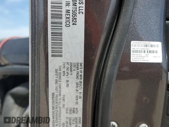 2021 Jeep Compass Latitude with VIN 3C4NJCBB0MT505824, listed as a Copart auction lot 53182825 with 124,628 mi miles and Salvage title. Bid and sale history available at DreamBid. Image 15.