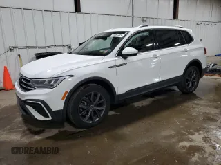 2022 Volkswagen Tiguan SE z VIN 3VV2B7AX9NM106198, wystawiony jako Copart lot #59867485 z przebiegiem 23 940 mil mil oraz Szkoda całkowita • Salvage title. Historia ofert i sprzedaży dostępna na DreamBid. Obrazek 1.