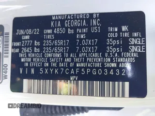 2023 Kia Sportage X-Pro Prestige z VIN 5XYK7CAF5PG034321, wystawiony jako IAAI lot #41738961 z przebiegiem 40 720 mil mil oraz . Historia ofert i sprzedaży dostępna na DreamBid. Obrazek 9.