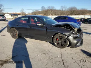 2023 Genesis G70 3.3T with VIN KMTG54TE1PU129108, listed as a Copart auction lot 89346275 with 22,457 mi miles and Salvage Title. Bid and sale history available at DreamBid. Image 4.