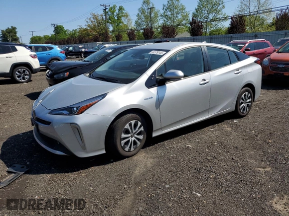 2019 Toyota Prius LE with VIN JTDL9RFU7K3002024, listed as a Copart auction lot 56579145 with 18,019 mi miles and Salvage Title. Bid and sale history available at DreamBid. Image 1.