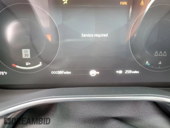 2023 Jaguar F-Pace SVR with VIN SADCZ2EE6PA712007, listed as a Copart auction lot 54000874 with 307 mi miles and Salvage Title. Bid and sale history available at DreamBid. Image 9.