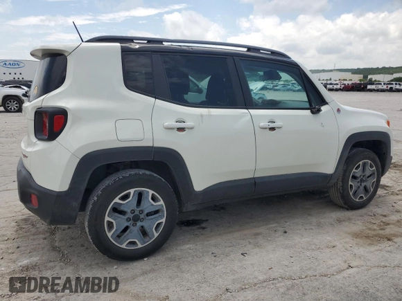 2015 Jeep Renegade Trailhawk with VIN ZACCJBCT2FPB85764, listed as a Copart auction lot 58965465 with 80,440 mi miles and Salvage title. Bid and sale history available at DreamBid. Image 3.