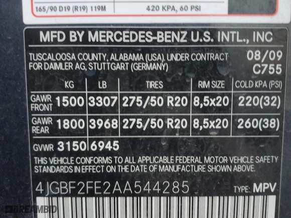 2010 Mercedes-Benz GL-Class GL 350 BlueTEC with VIN 4JGBF2FE2AA544285, listed as a Copart auction lot 89351405 with 48,606 mi miles and Salvage Title. Bid and sale history available at carsss.com. Image 13.