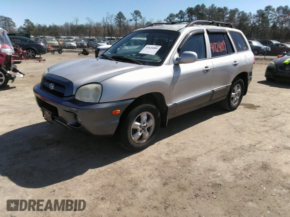 2005 Hyundai Santa Fe GLS with VIN KM8SC73E25U884390, listed as a IAAI auction lot 41824089 with 127,570 mi miles. Bid and sale history available at carsss.com. Image 2.