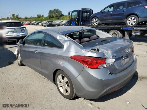 2013 Hyundai Elantra Coupe GS PZEV with VIN KMHDH6AE3DU000530, listed as a Copart auction lot 74739804 with 124,673 mi miles and Salvage Title. Bid and sale history available at carsss.com. Image 2.