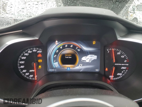 2015 Chevrolet Corvette 1LT with VIN 1G1YB2D73F5121447, listed as a Copart auction lot 43639735 with 40,398 mi miles and Salvage Title. Bid and sale history available at carsss.com. Image 9.