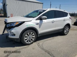 2017 Ford Escape Titanium with VIN 1FMCU9J90HUD28716, listed as a Copart auction lot 53694635 with 90,484 mi miles and Salvage Title. Bid and sale history available at carsss.com. Image 1.