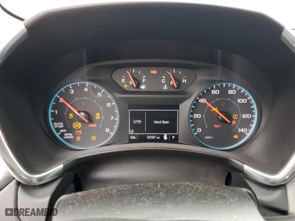 2020 Chevrolet Equinox LS with VIN 3GNAXHEV3LS644602, listed as a Copart auction lot 50552395 with 53,187 mi miles and Salvage Title. Bid and sale history available at carsss.com. Image 9.