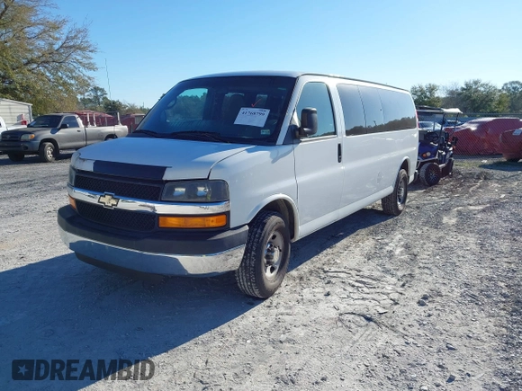 2015 Chevrolet Express Passenger LT with VIN 1GAZG1FG4F1145356, listed as a IAAI auction lot 41768799 with 134,492 mi miles and . Bid and sale history available at DreamBid. Image 18.