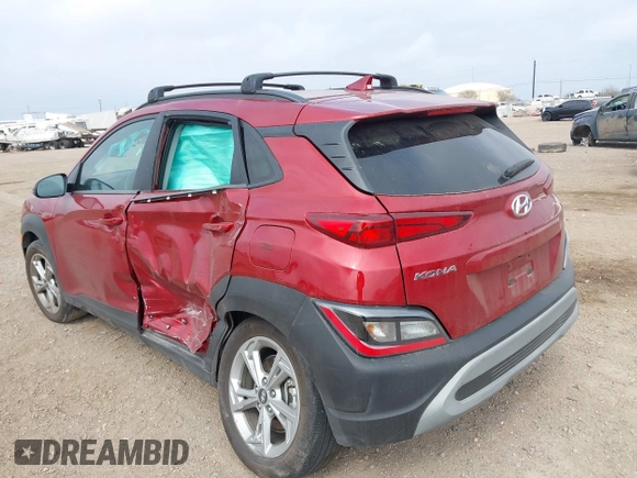 2023 Hyundai Kona SEL with VIN KM8K6CAB1PU061462, listed as a IAAI auction lot 41549269 with 32,599 mi miles. Bid and sale history available at carsss.com. Image 3.