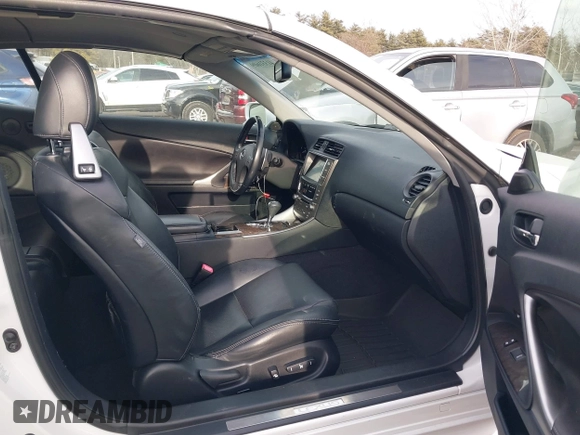 2010 Lexus IS with VIN JTHFE2C21A2500693, listed as a IAAI auction lot 41331609 with 84,274 mi miles. Bid and sale history available at carsss.com. Image 5.