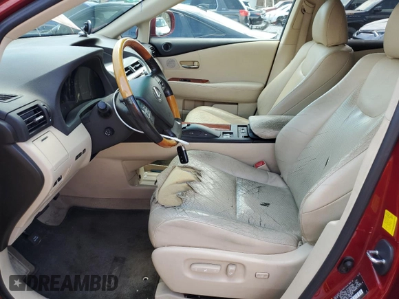 2011 Lexus RX 350 with VIN 2T2BK1BA5BC081371, listed as a Copart auction lot 64771665 with 207,419 mi miles and Salvage title. Bid and sale history available at DreamBid. Image 7.