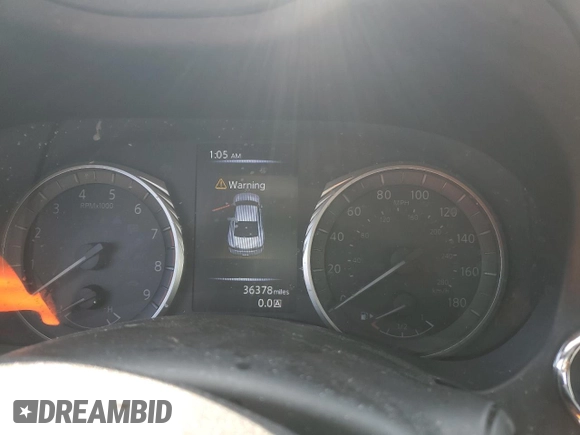 2021 Infiniti Q60 Luxe with VIN JN1EV7KL3MM470046, listed as a Copart auction lot 57998345 with 36,378 mi miles and Salvage title. Bid and sale history available at DreamBid. Image 9.