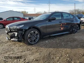 2024 BMW 5 Series 530i xDrive with VIN WBA53FJ07RCS03474, listed as a Copart auction lot 80010744 with 0 mi miles and Salvage Title. Bid and sale history available at carsss.com. Image 1.