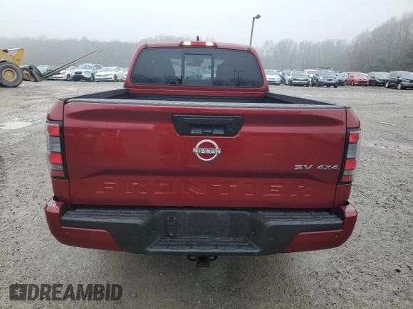 2022 Nissan Frontier SV with VIN 1N6ED1FK5NN681644, listed as a Copart auction lot 81872224 with 103,550 mi miles and Salvage Title. Bid and sale history available at carsss.com. Image 6.