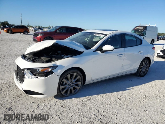 2025 Mazda 3 S Preferred with VIN 3MZBPACM4SM453138, listed as a Copart auction lot 49668775 with 3,975 mi miles and Salvage Title. Bid and sale history available at DreamBid. Image 1.